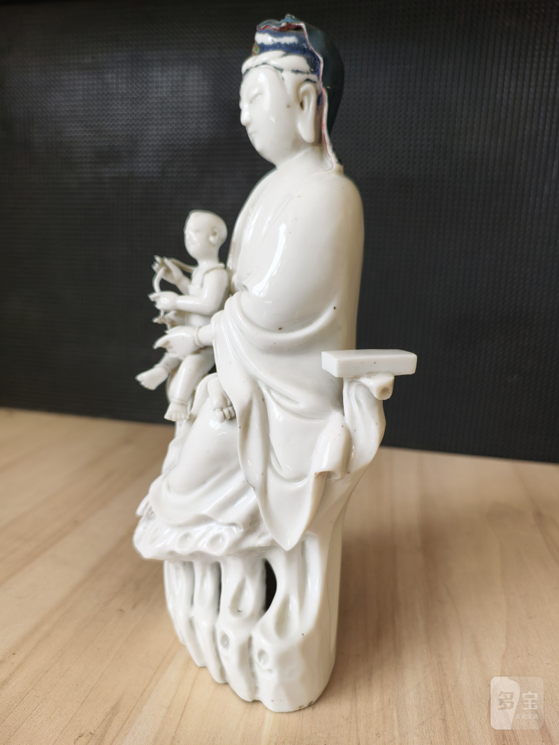 A dehua figure of a Guanyin and child - 图19